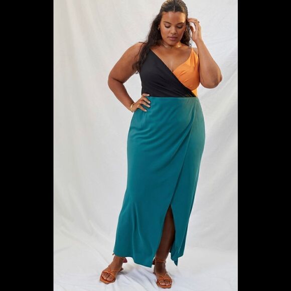 Anthropologie Hutch Colorblocked Maxi Dress